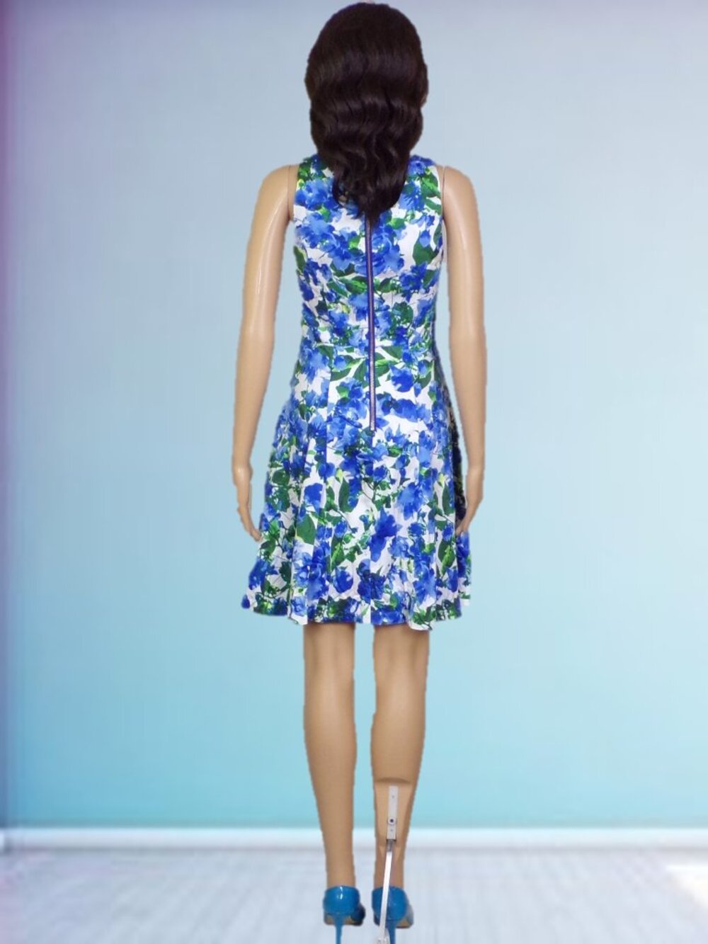 MILLY FOR DESIGN NATION size 6 multicolor floral sleeveless fit/flare dress - Picture 5 of 11